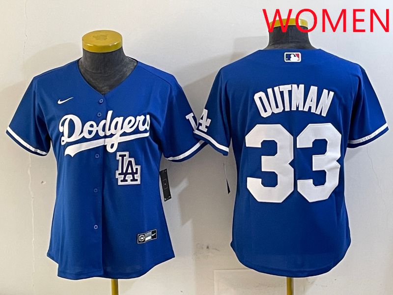 Women Los Angeles Dodgers 33 Outman Blue Game 2025 Nike MLB Jersey style 10